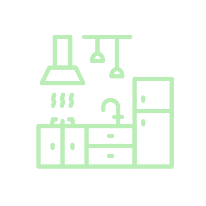 minimal kitchen icon drawing