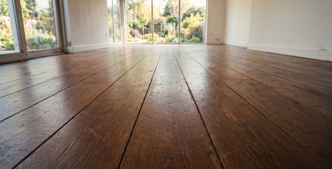flooring service before photo